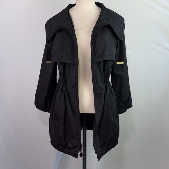 Elie Tahari black nylon zip 3/4 jacket - Picture 8 of 16